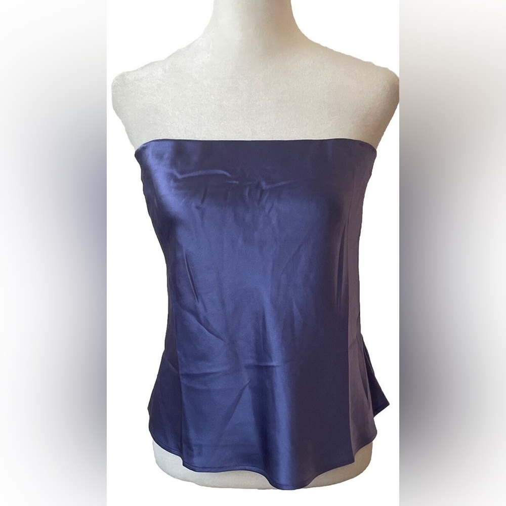 NWT Reformation periwinkle silk strapless top Y2K vibes - Picture 4 of 4